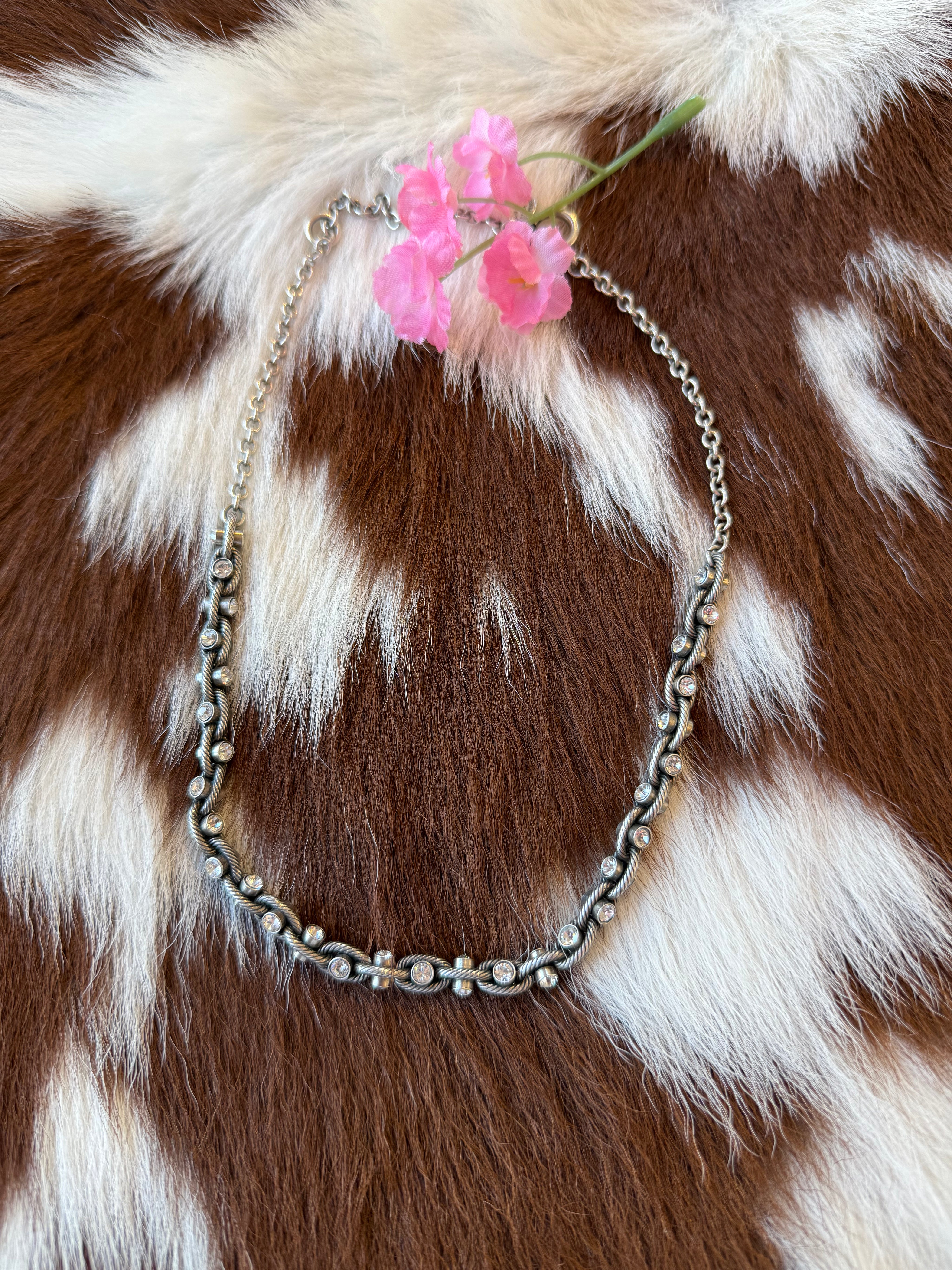 Sterling Silver Swarovski Crystal Necklace