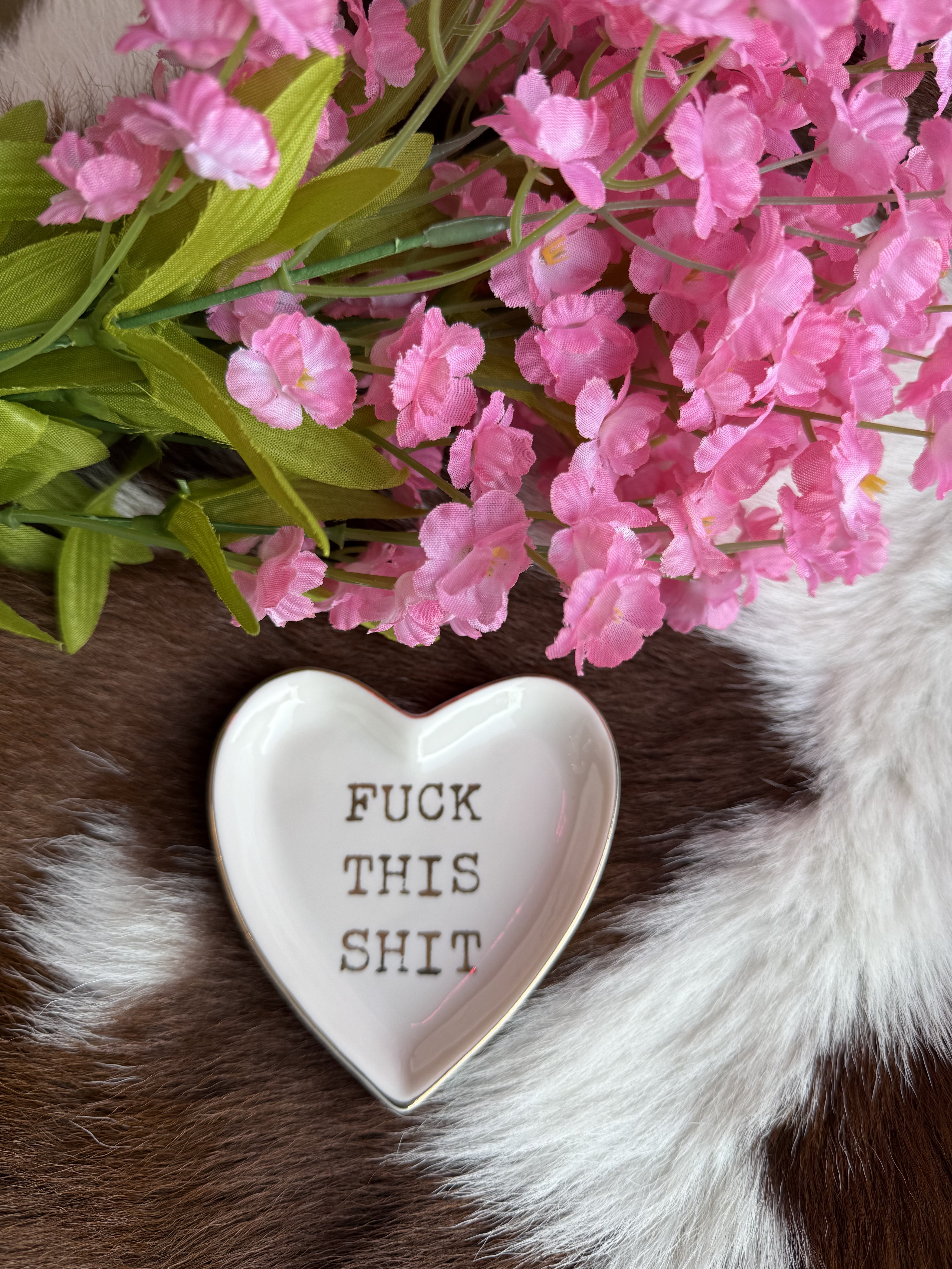 Heart Shaped Ceramic Trinket Tray