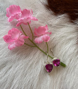 Sterling Silver Rhodolite Garnet Earring