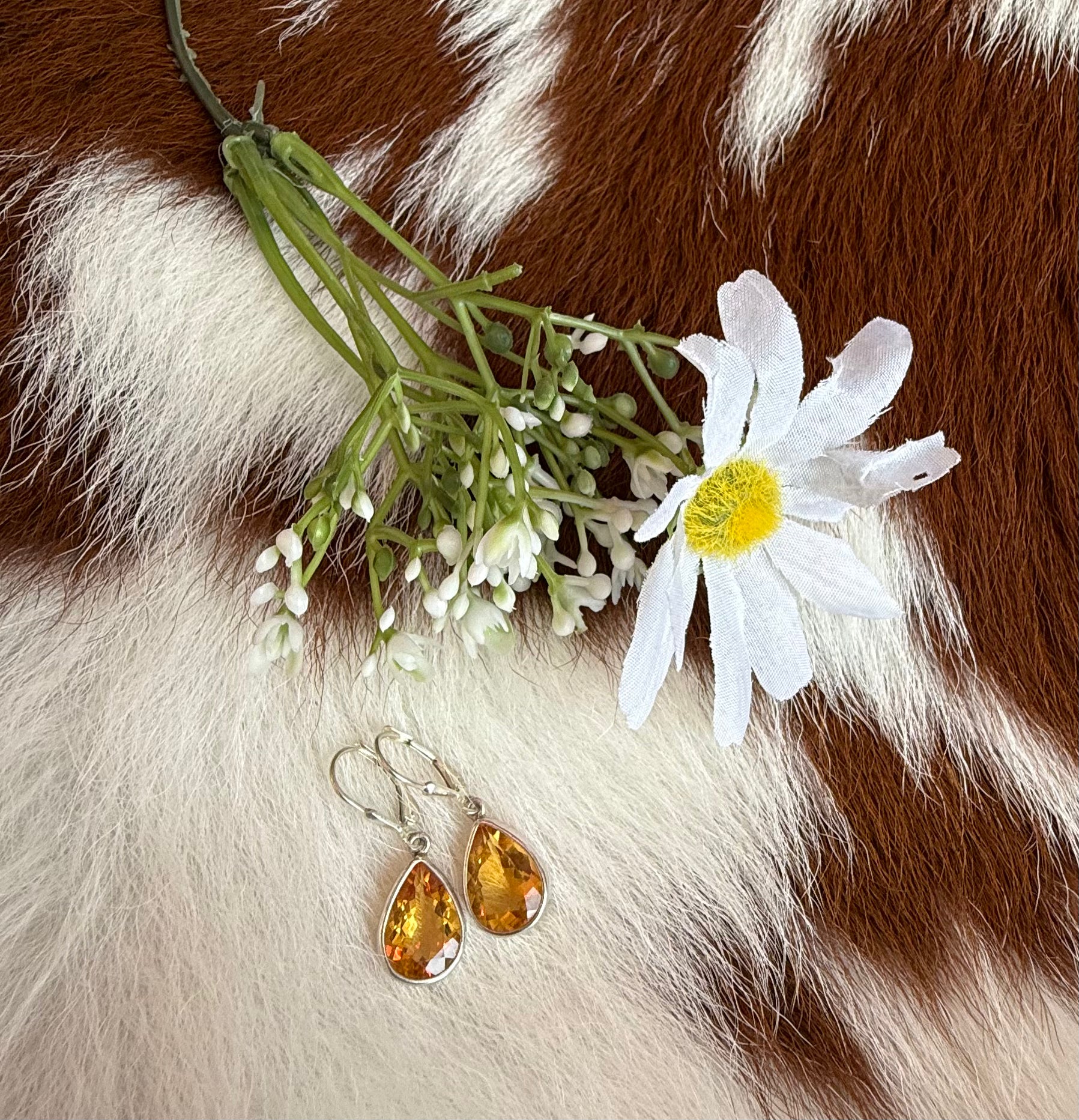 Sterling Silver Citrine Earring