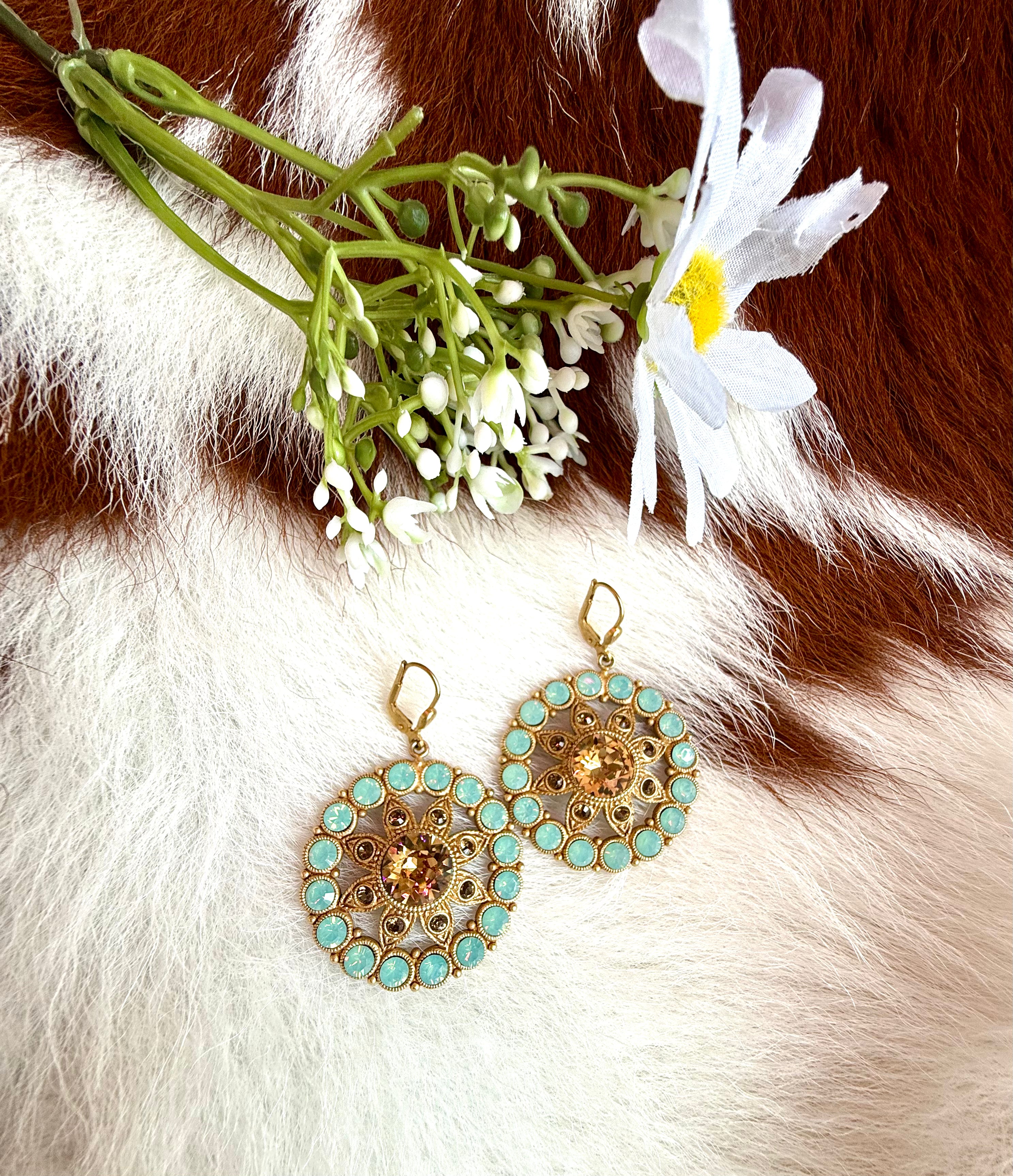 Gold Fill Swaovski Cryastal Earring