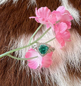 Sterling Silver Lab Paraiba Tourmaline Cz. Ring