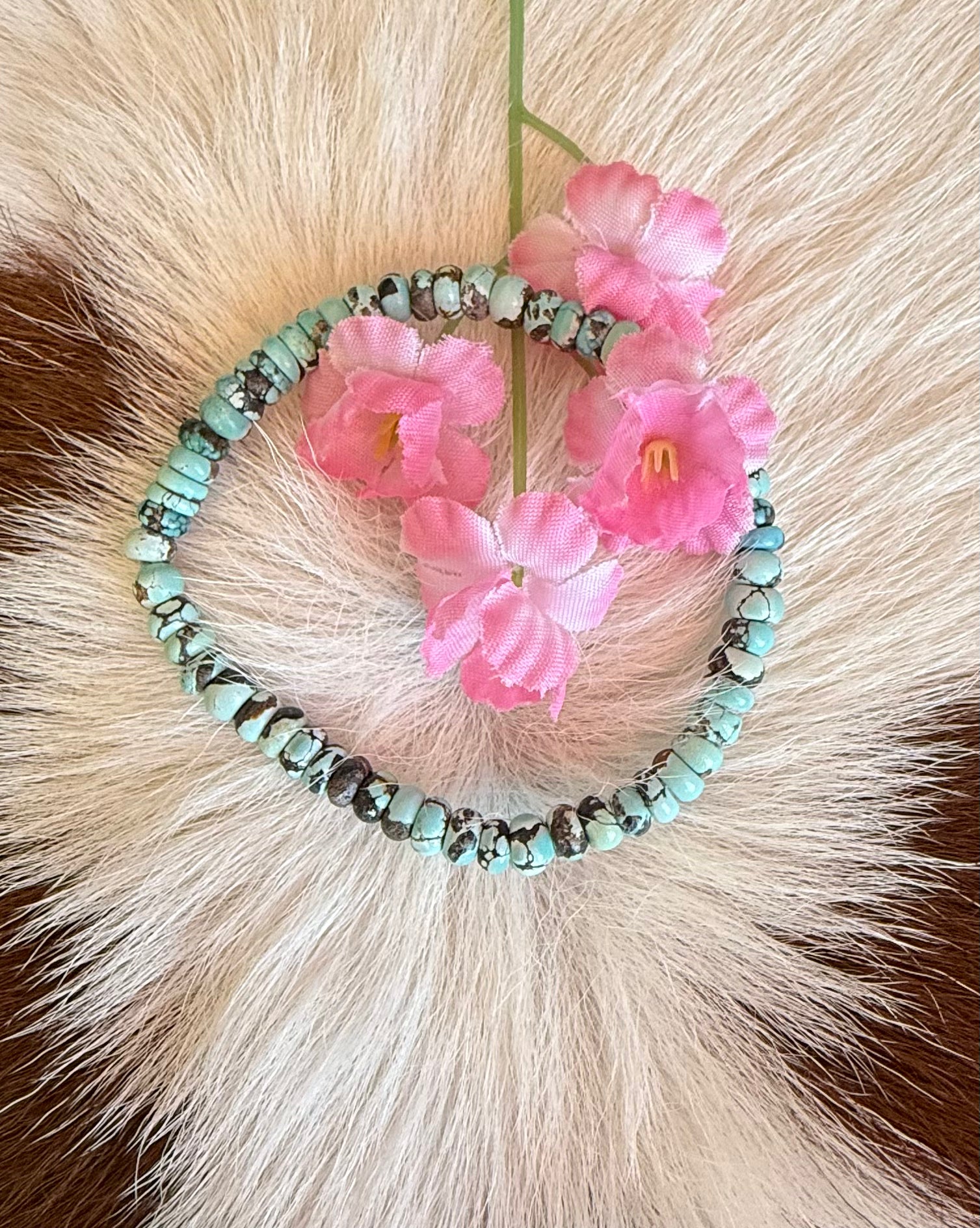 Spider Web Turquoise Stretchy Bracelet