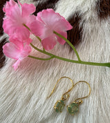 Gemstone Dangle 18k Gold Plated Over Sterling Silver Earrings
