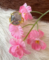 Tourmalated Quartz 18K Gold Vermeil Ring