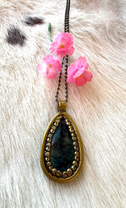 Double Sided Labradorite Pendant Necklace