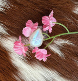 Sterling Silver and Rainbow Moonstone Ring