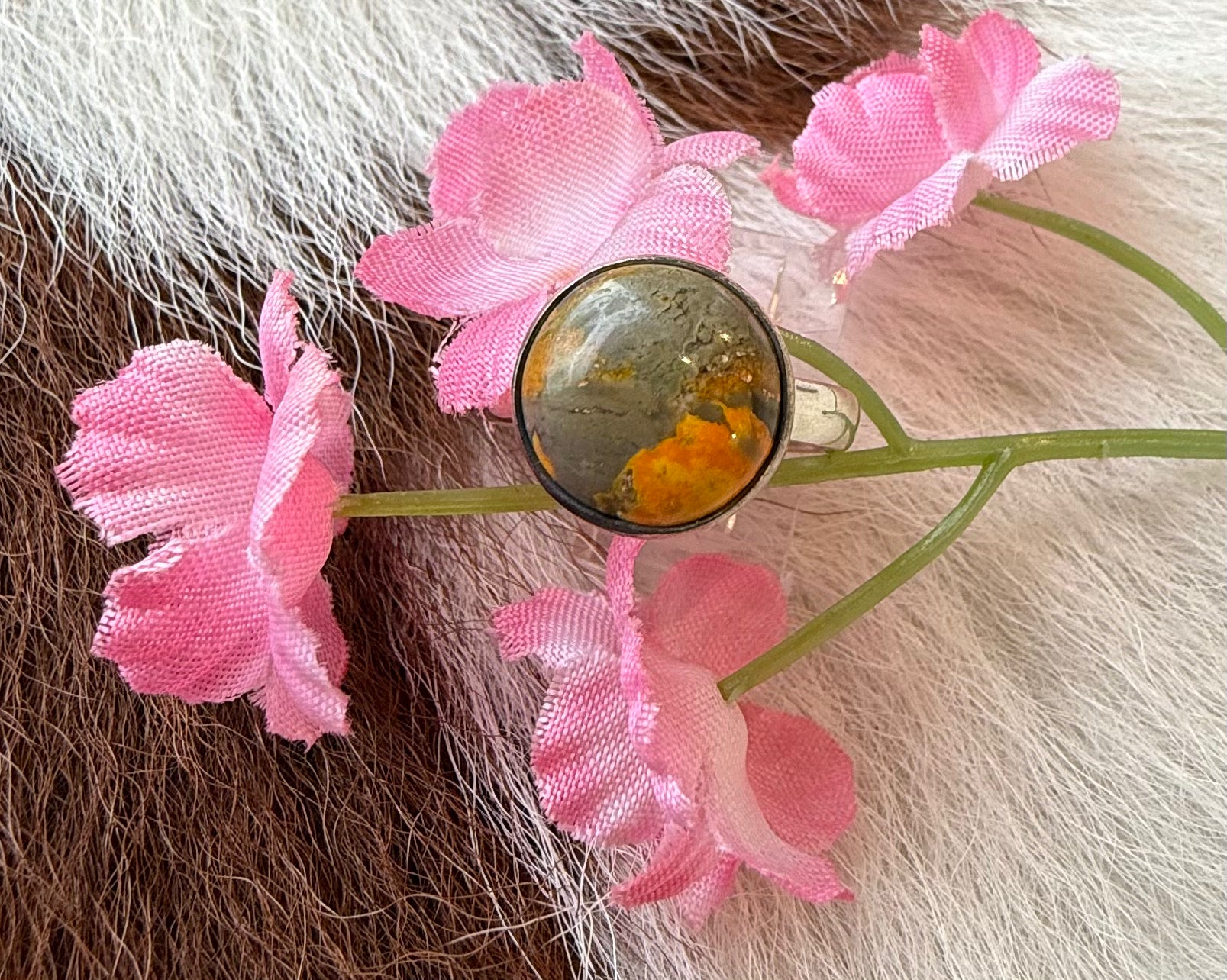 Sterling Silver and Bumblebee Jasper Ring