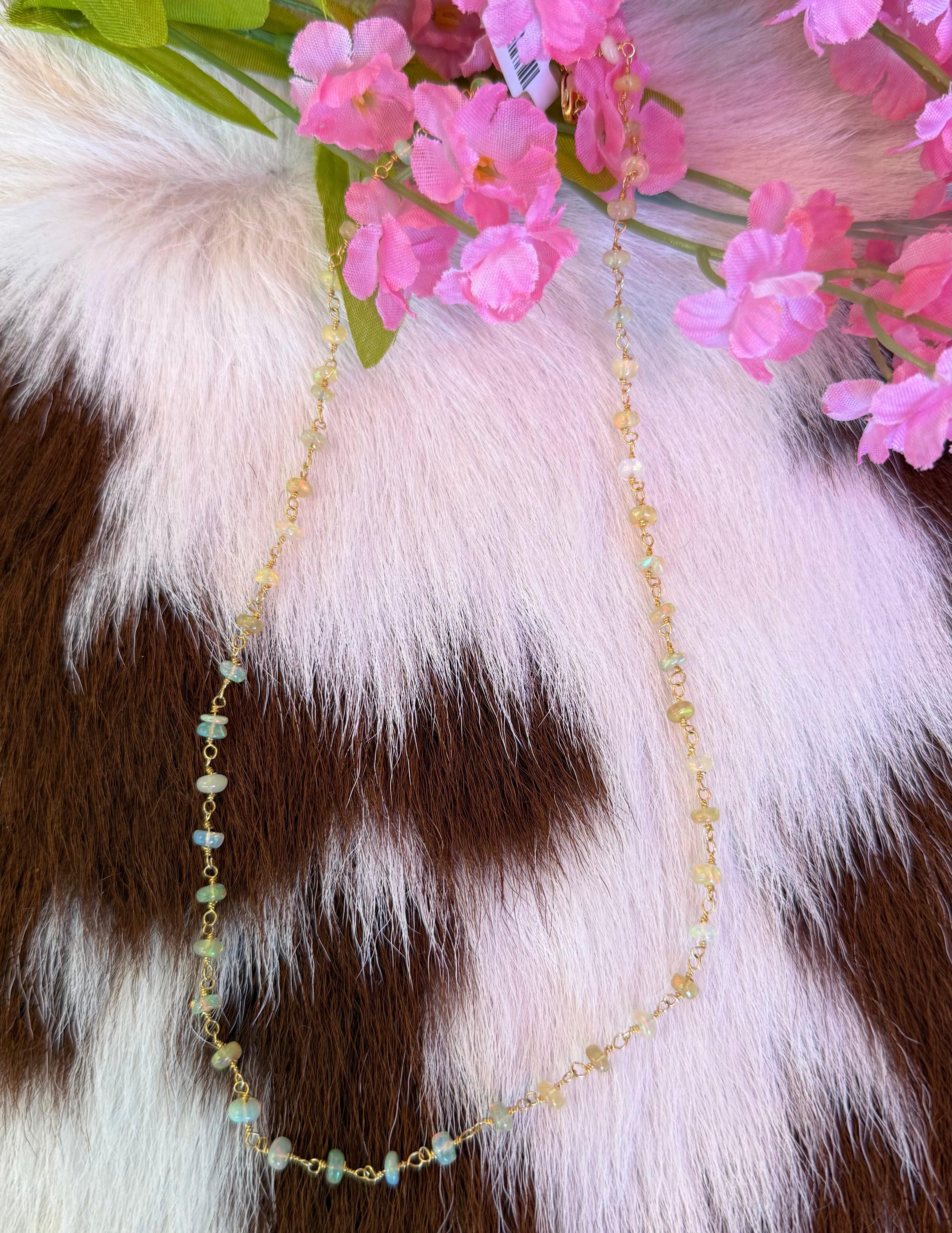 Ethiopian Opal Gold Fill Necklace