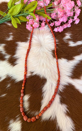 Coral Long Necklace