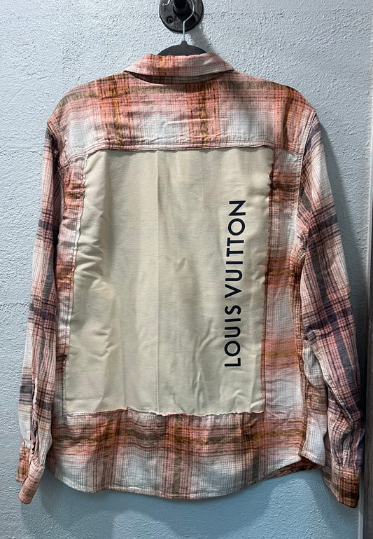Up-Cycled Louis Vuitton Flannel - Premium Flannel from Keep It Gypsy - Just $245! Shop now at Three Blessed Gems