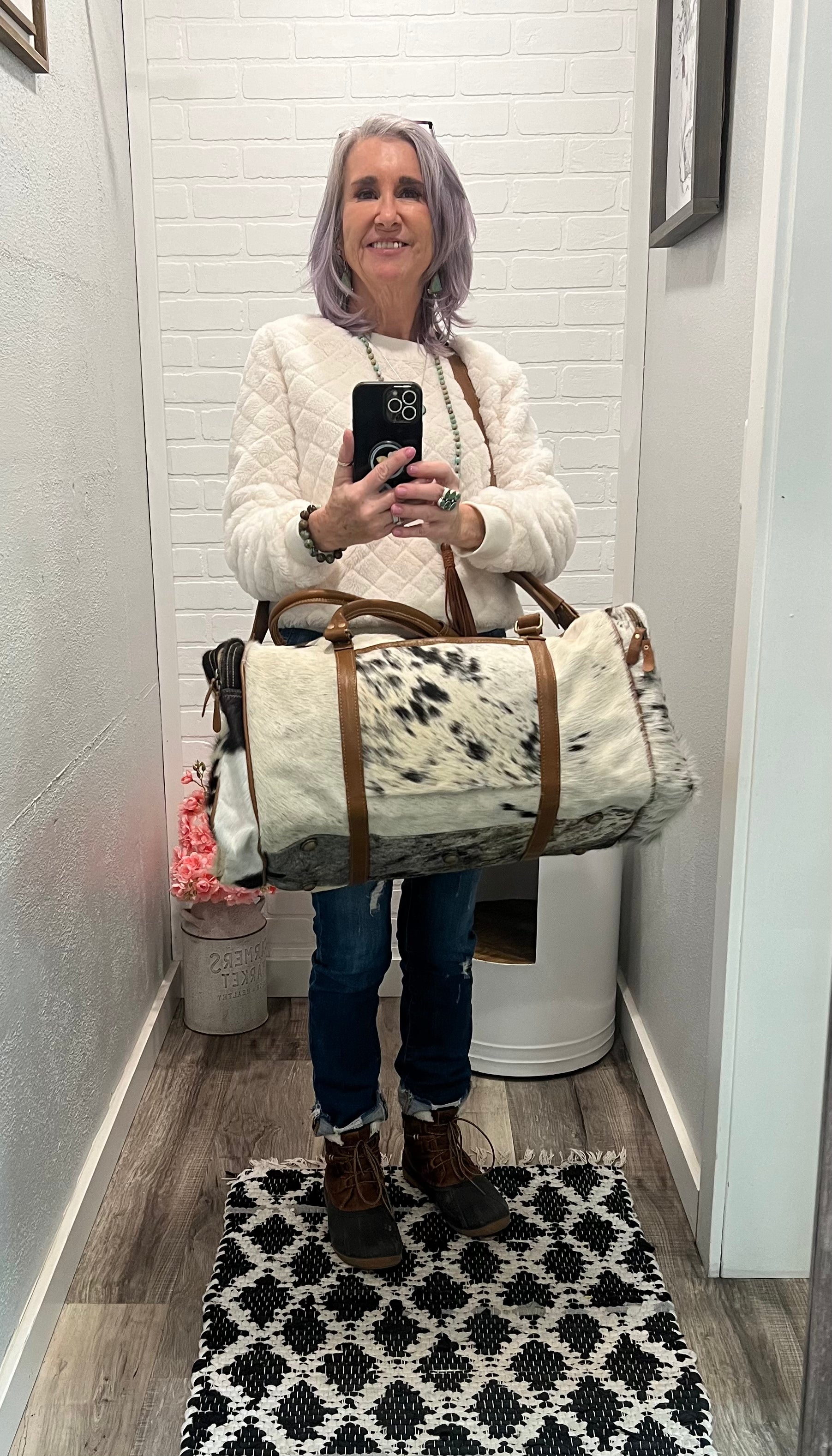 Amore Cowhide Duffle Bag