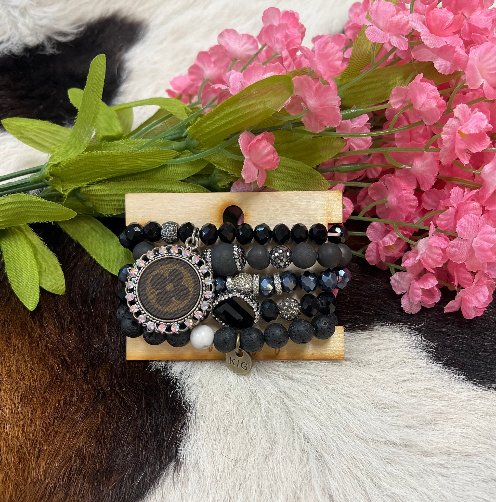 Up-Cycled Louis Vuitton Bracelets - Premium Bracelet from Patches Of Upcycling - Just $78! Shop now at Three Blessed Gems