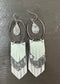 Gemstone Leather Earrings
