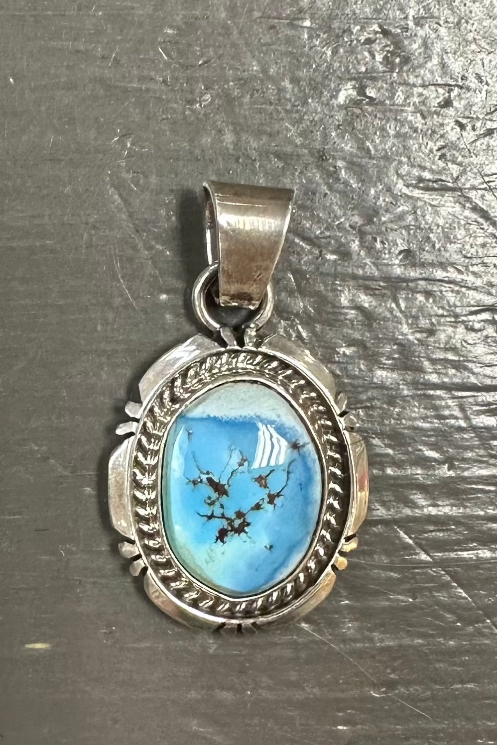 Golden Hill Turquoise Silver Pendant - Premium Pendant from Sunwest Silver - Just $145! Shop now at Three Blessed Gems