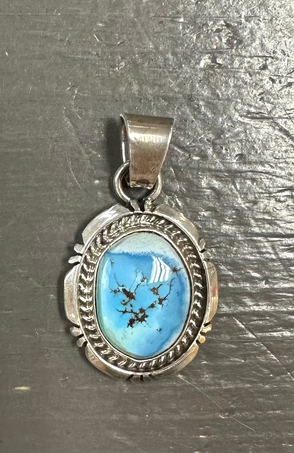 Golden Hill Turquoise Silver Pendant