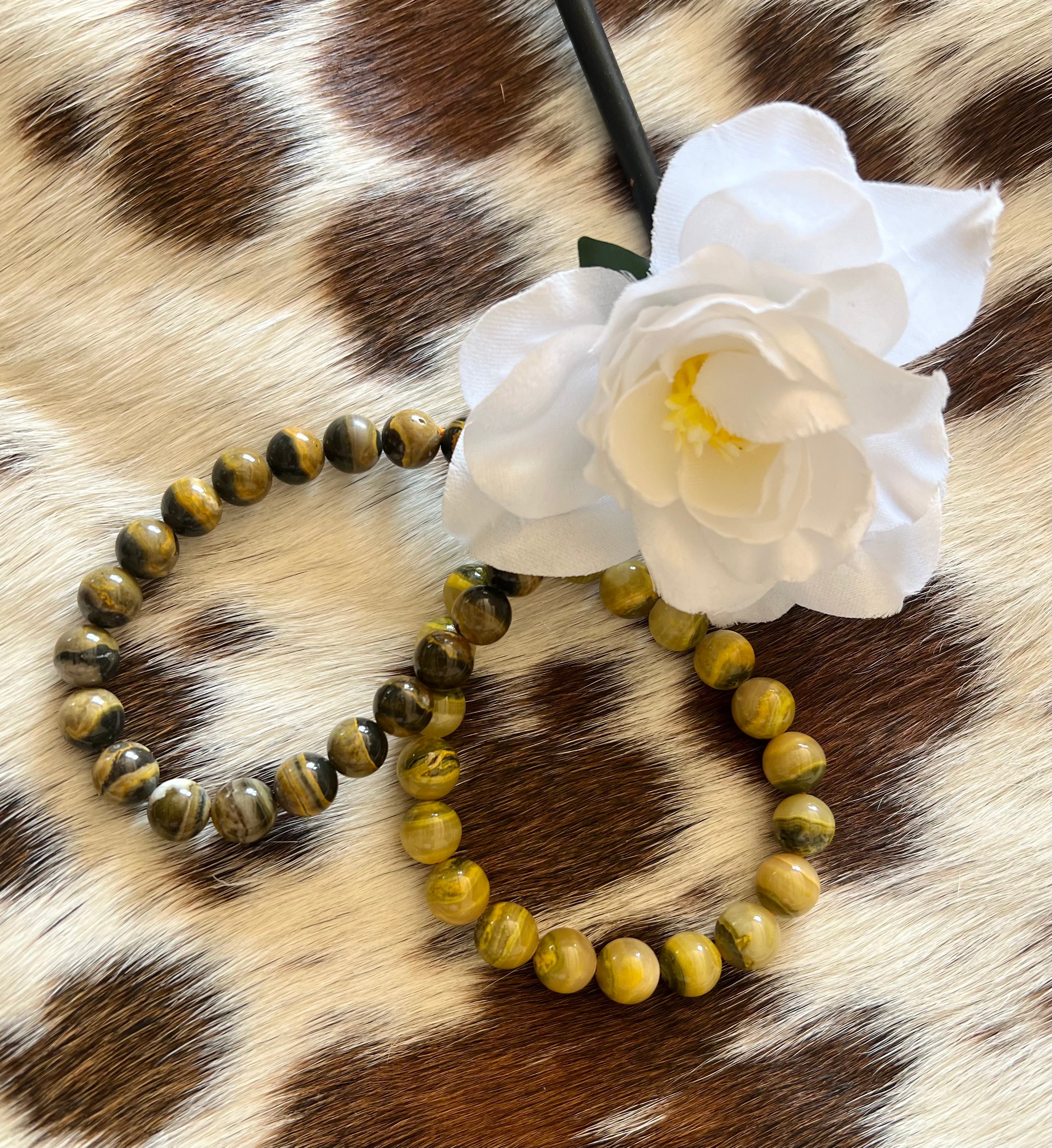 Bumble Bee Jasper Beaded Bracelet