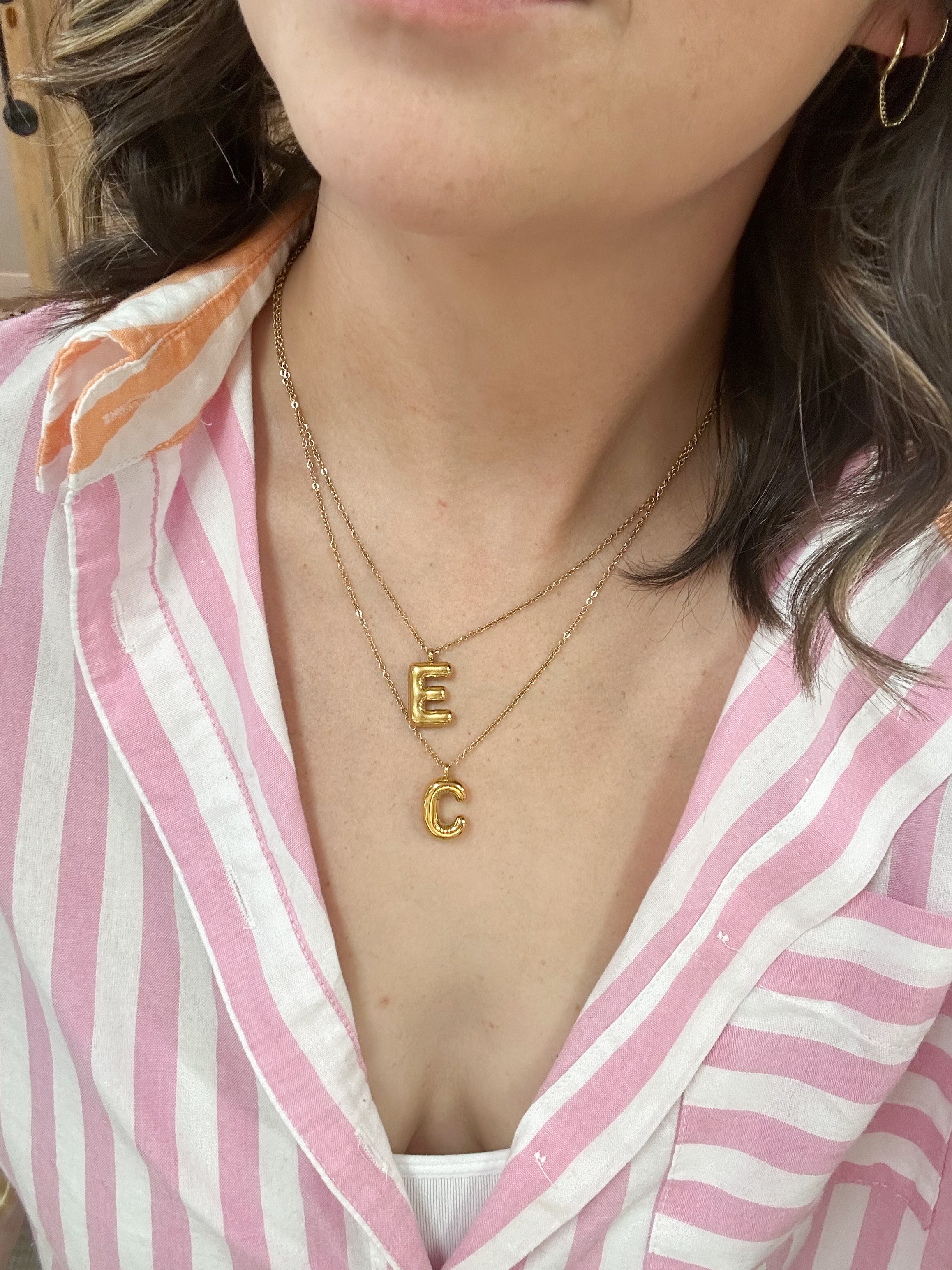 Balloon Initial Necklaces