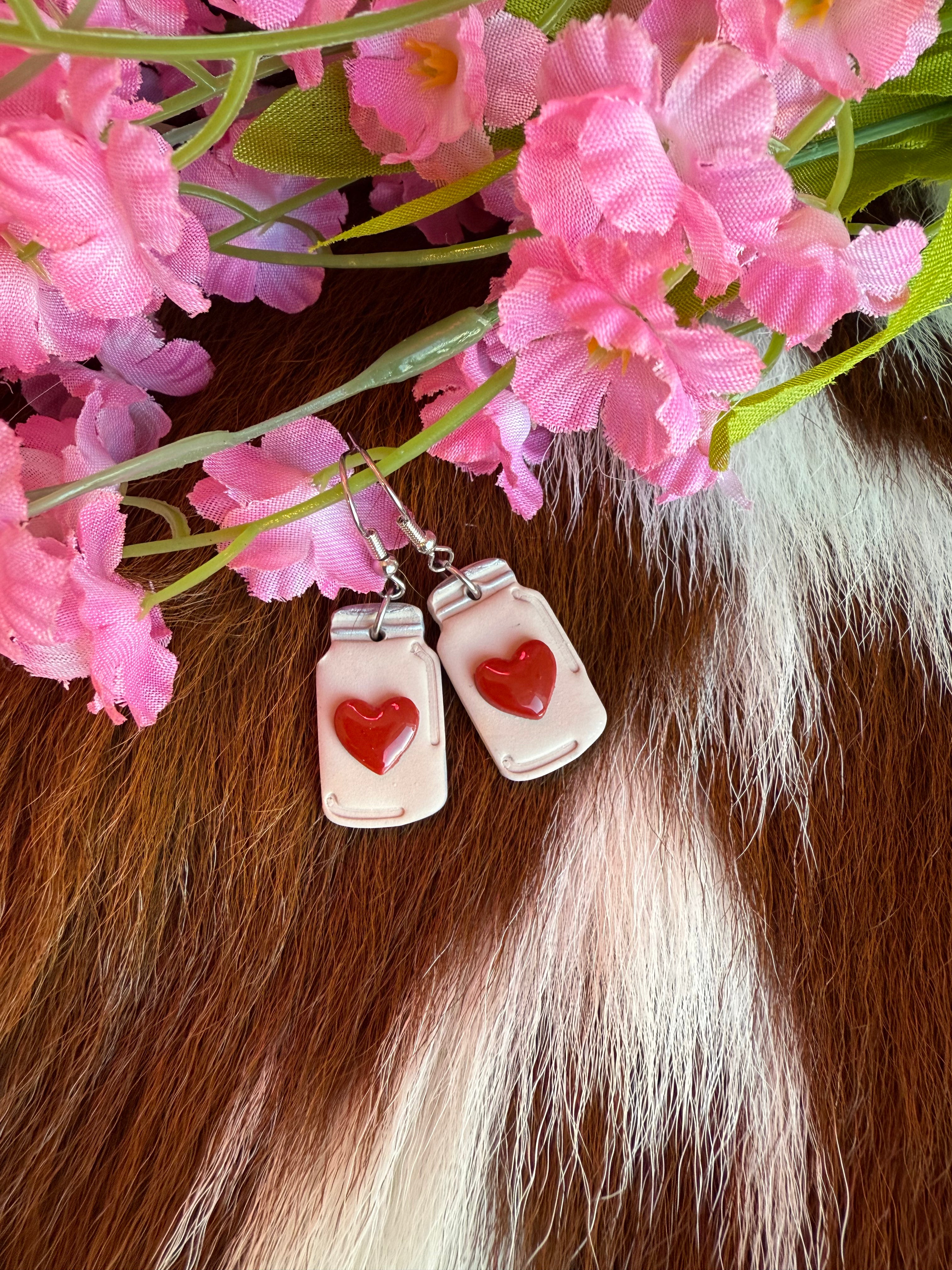 Jar of Hearts Clay Earrings