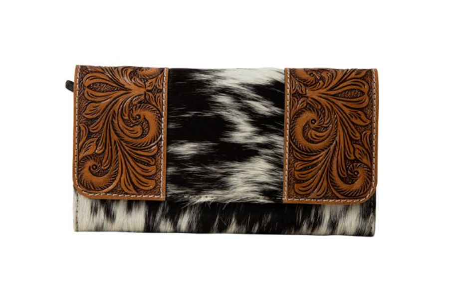 Classic Country Hand-Tooled Wallet - Premium Wallet from Myra - Just $80! Shop now at Three Blessed Gems