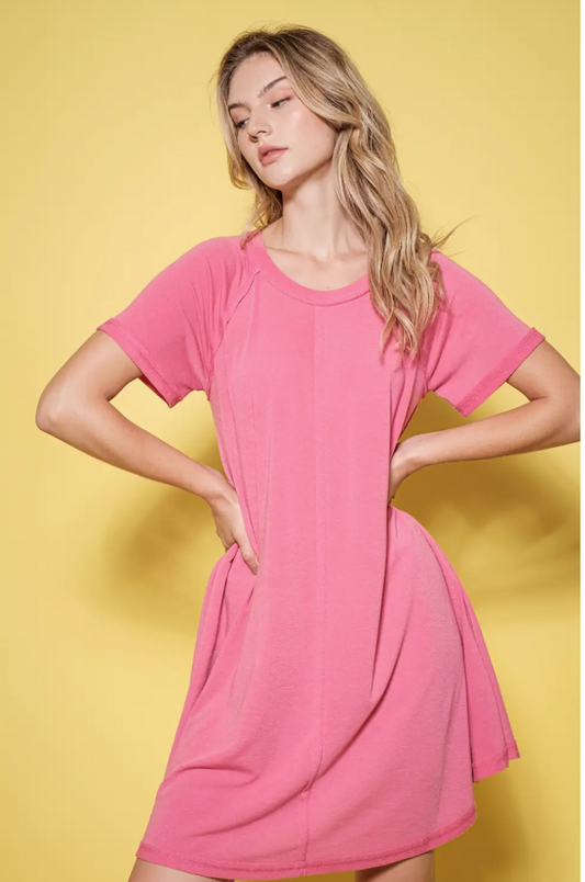 T-Shirt Mini Dress - Premium Dress from Ces Femme - Just $44! Shop now at Three Blessed Gems