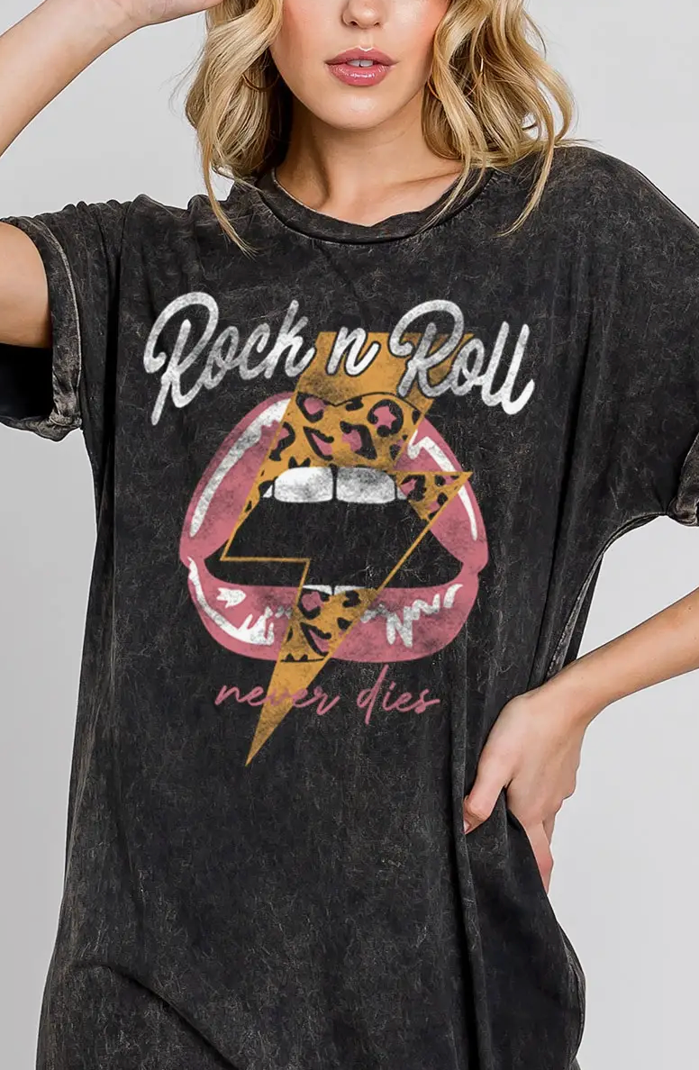 Rock n Roll Never Dies Dress - Premium Dress from HRT and LUV - Just $65! Shop now at Three Blessed Gems