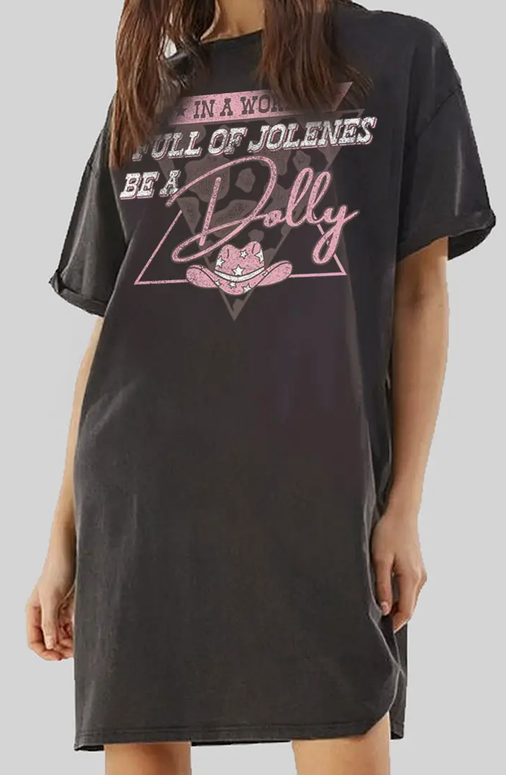 Be a Dolly Tee dress - Premium Dress from HRT and LUV - Just $58! Shop now at Three Blessed Gems