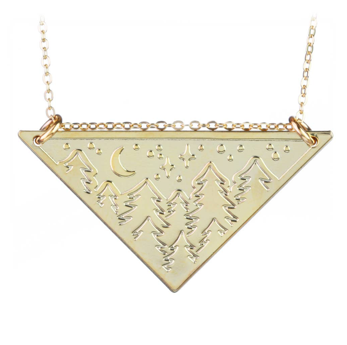 Serene Trees Triangle Necklace - Premium Necklace from Bearded Jeweler - Just $85! Shop now at Three Blessed Gems