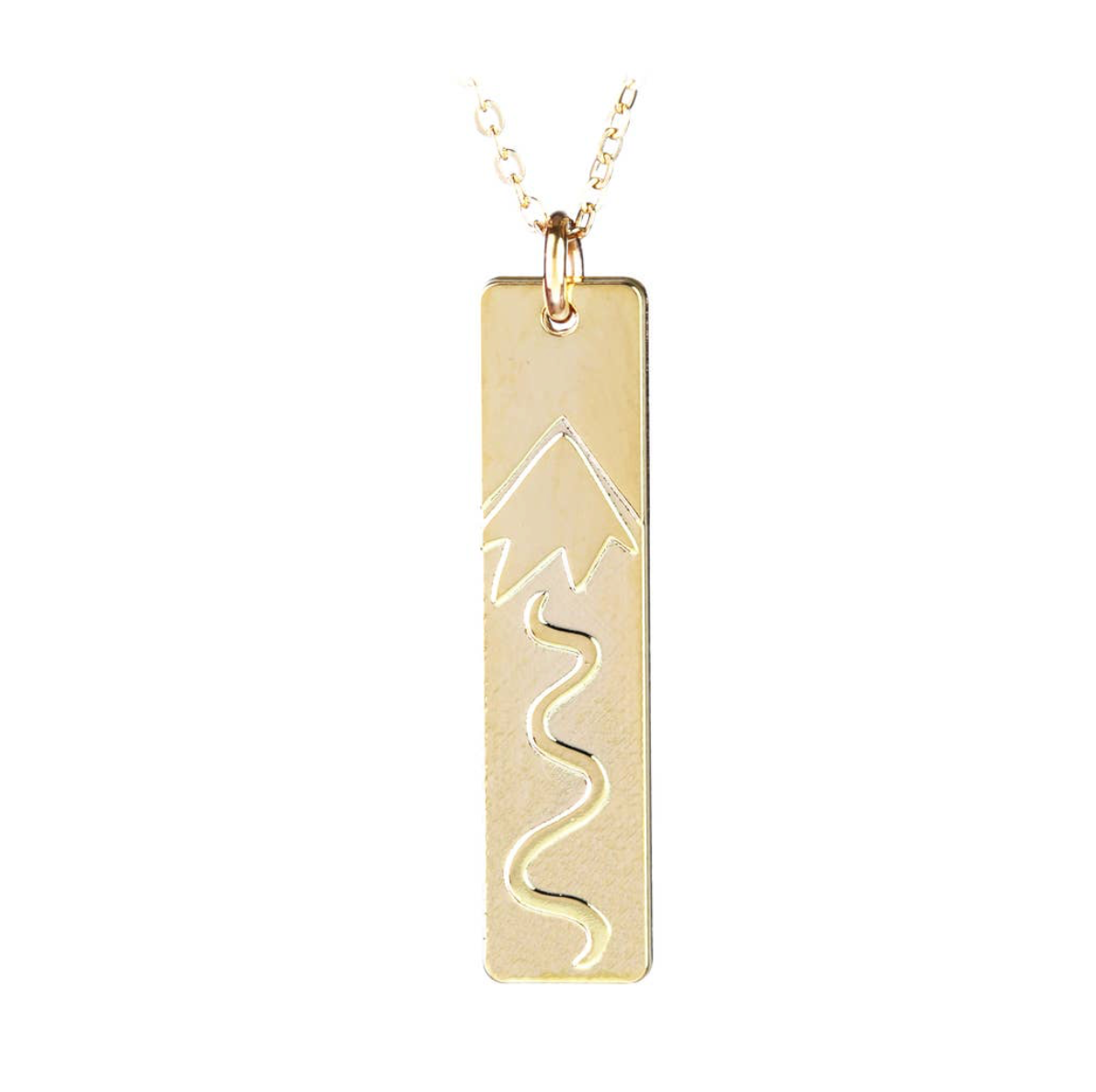 Skinny Vertical Bar Sterling Silver Necklace - Premium Necklace from Bearded Jeweler - Just $57! Shop now at Three Blessed Gems