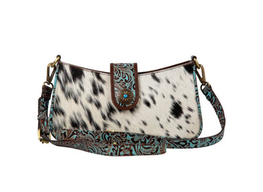 Marta Plains Hairon Hide Leather Bag - Premium Purses from Myra - Just $108! Shop now at Three Blessed Gems