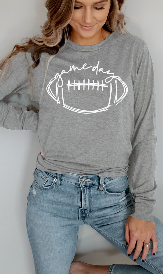 GameDay Long Sleeve T-Shirt - Premium T-Shirt from Kissed Apparel - Just $31.50! Shop now at Three Blessed Gems