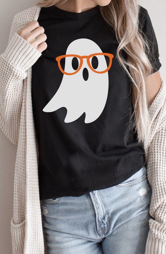 Nerdy Ghost Halloween T-Shirt - Premium T-Shirt from Kissed Apparel - Just $22! Shop now at Three Blessed Gems