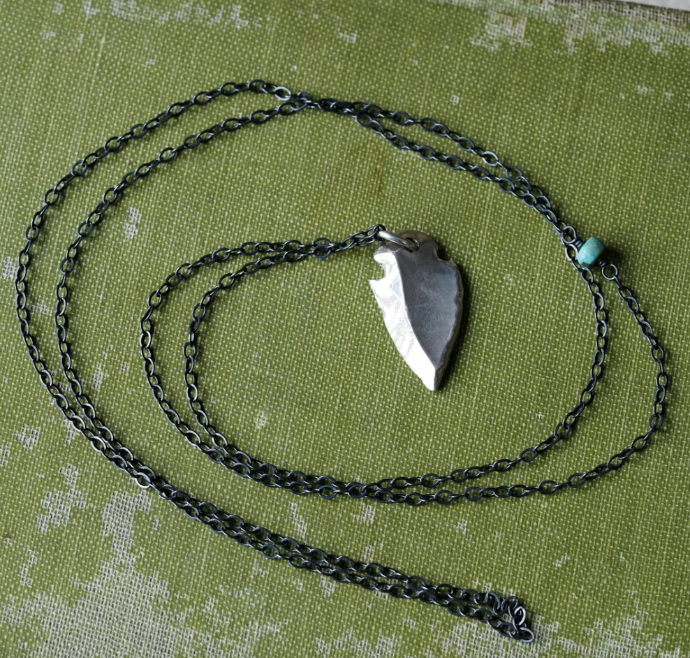 Arrow Silver Necklace - Premium Necklace from Bohemi - Just $138! Shop now at Three Blessed Gems
