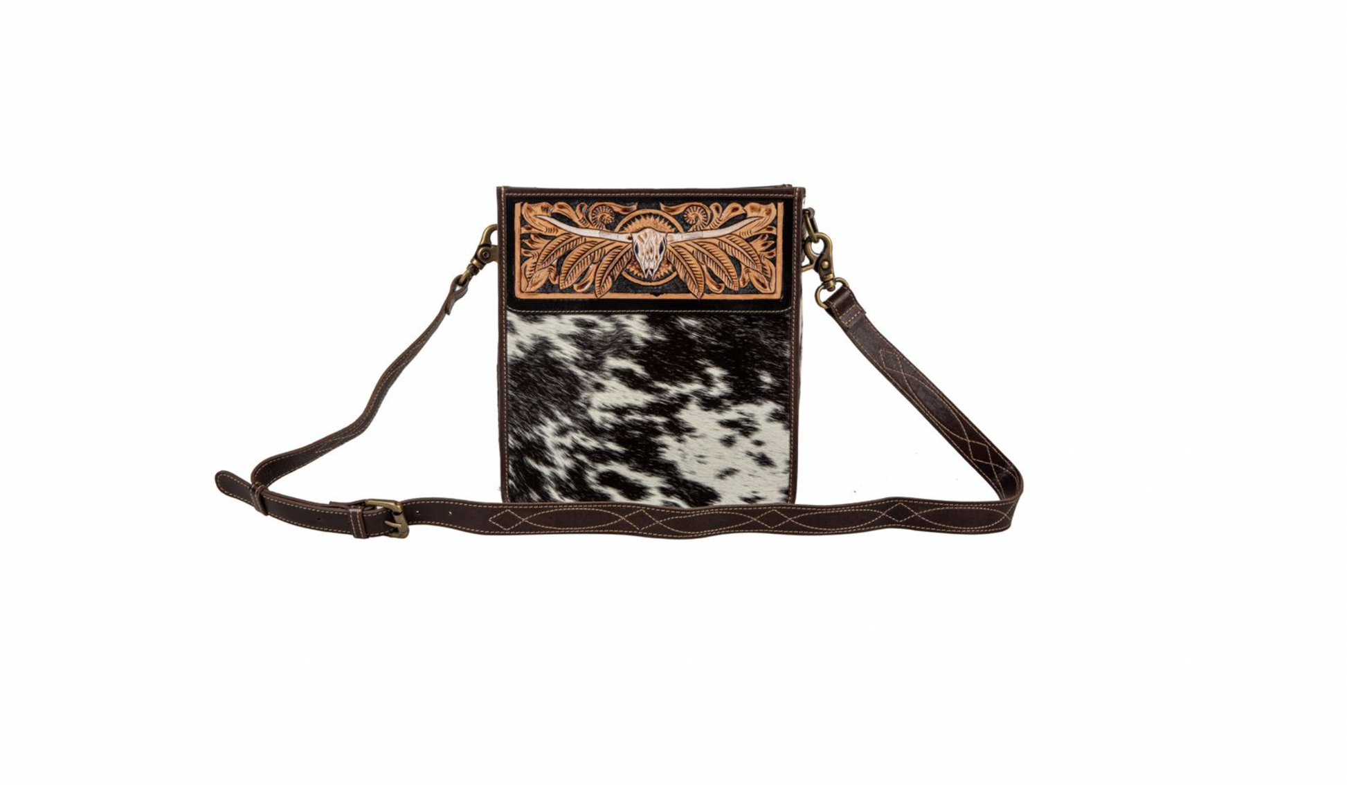 Spirit Of The Herd Hand Tooled Bag - Premium Bag from Myra - Just $141! Shop now at Three Blessed Gems