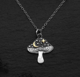 Mushroom Silver Necklace - Premium Necklace from Nina Designs - Just $56! Shop now at Three Blessed Gems