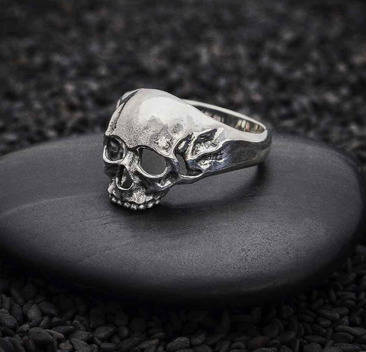 Chunky Skull Silver Ring