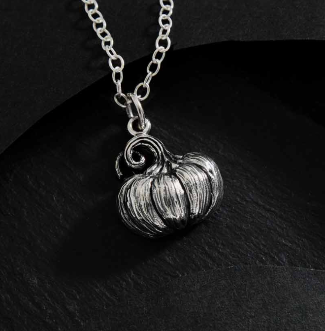 Pumpkin Silver Necklace