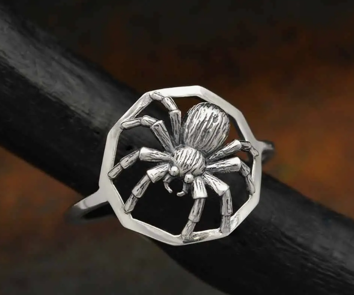 Spider Silver Ring - Premium Rings from Nina Designs - Just $40! Shop now at Three Blessed Gems