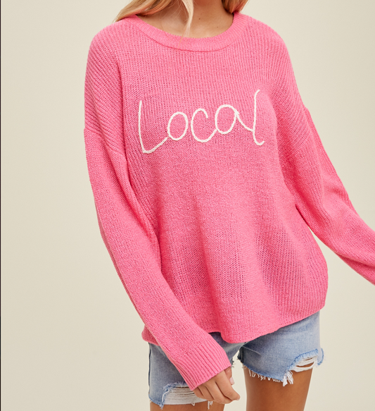Local Pink Sweater - Premium Clothing from WISHLIST - Just $57! Shop now at Three Blessed Gems