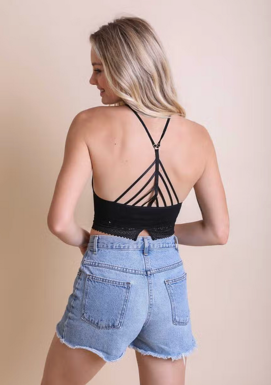 Lace Trim Highline Bralette - Premium Bralette from LETO - Just $30! Shop now at Three Blessed Gems