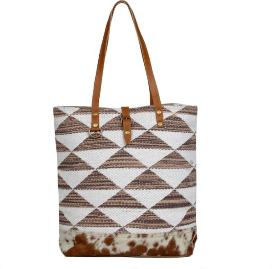 Geometrical Tote Bag - Premium Bag from Myra - Just $66! Shop now at Three Blessed Gems