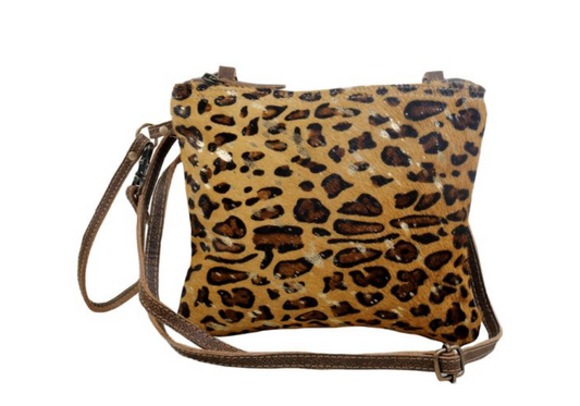 Freckled Leather & Hairon Bag - Premium crossbody from Myra - Just $57! Shop now at Three Blessed Gems