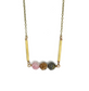 Watermelon Tourmaline Ball Brass Necklace - Premium Necklace from EDGY PETAL - Just $33! Shop now at Three Blessed Gems