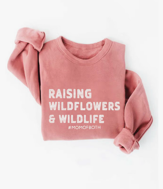 Wildflowers and Wildlife Sweatshirt - Premium Sweatshirt from The Oat Collective - Just $52! Shop now at Three Blessed Gems