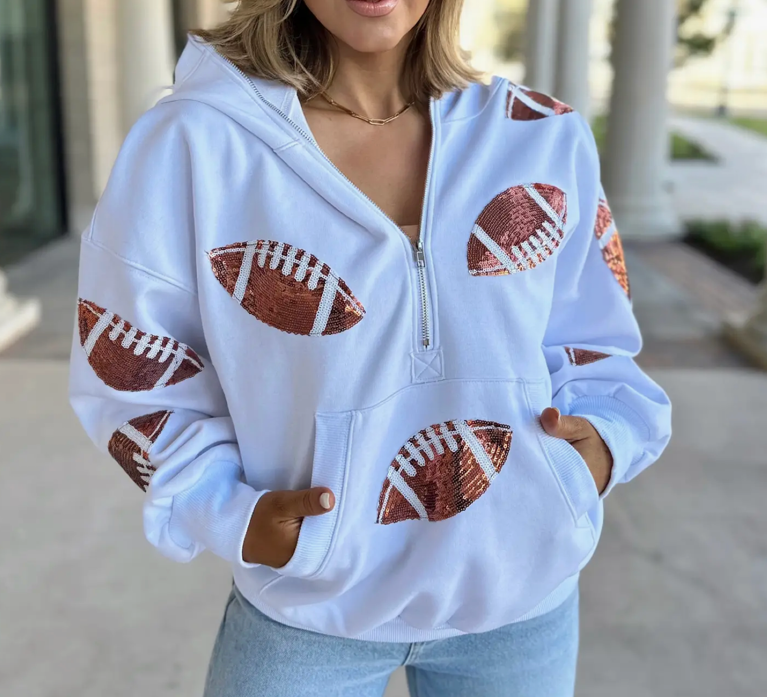 Sequence Football Hoodie - Premium Sweatshirt from Live Love Gameday - Just $42! Shop now at Three Blessed Gems