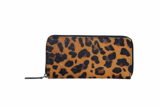 Leopard Print Cowhide Taurus Wallet - Premium Wallet from Myra - Just $45! Shop now at Three Blessed Gems