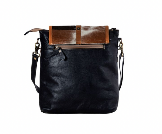 Tyler Ridge Hair-On Hide Leather Bag - Premium Bag from Myra - Just $87! Shop now at Three Blessed Gems