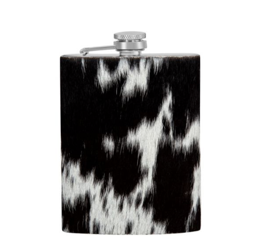 Mountain Trail Flask in Dark Hair-on Hide - Premium Bag from Myra - Just $35! Shop now at Three Blessed Gems