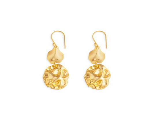 Marla Gold Tone Earring - Premium Earrings from Myra - Just $29! Shop now at Three Blessed Gems