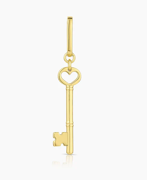 Heart Key Statement Charm